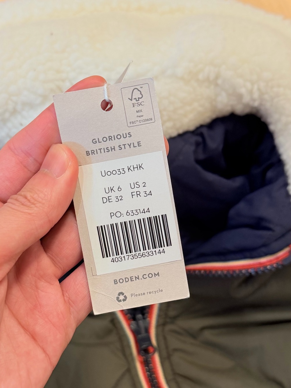 NWT Boden Women’s Reversible Quilted Puffer Coat - Picture 5 of 5
